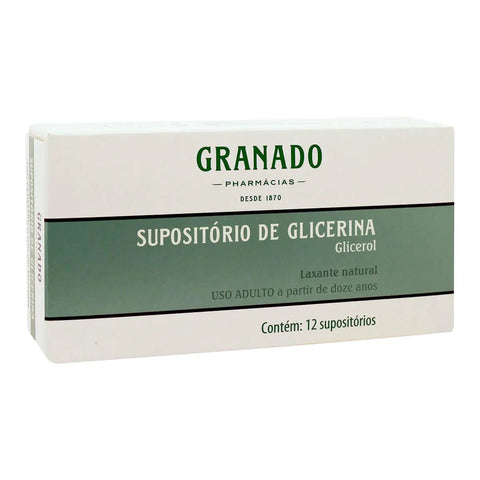 Supositório de Glicerina Adulto - 12 Unidades - Supositório