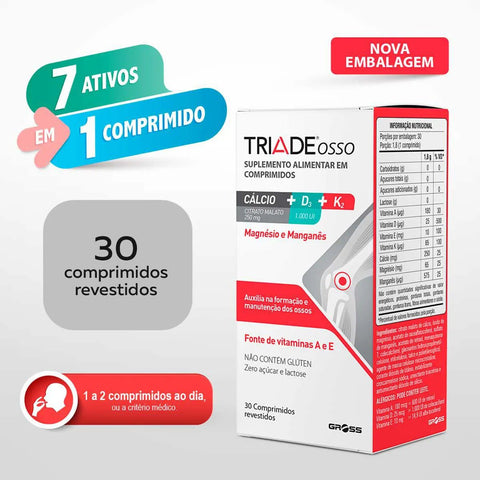 Triade Mais Osso  30 Unidades - Comprimido