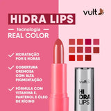 Batom Cremoso Vinho Intenso Hidra Lips 3,6g - Vult