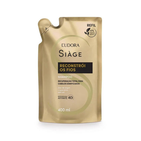 Eudora Refil Shampoo Siàge Reconstrói Os Fios 400ml