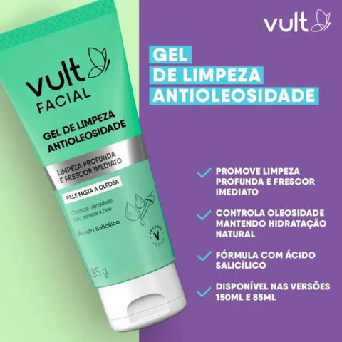 Gel de Limpeza Antioleosidade Vult Facial 85g