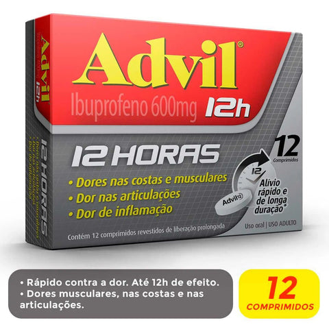Advil 12h 600mg - 12 Unidades - Comprimido