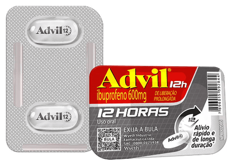 Advil 12h  600mg - 2 Unidades - Comprimido