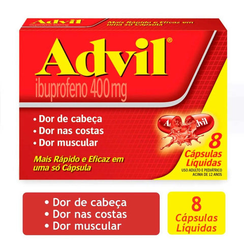 Advil 400mg - 8 Unidades - Cápsula (A3)
