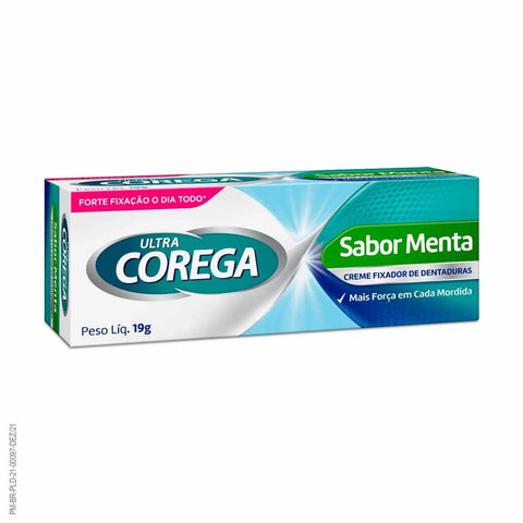 Creme Fixador de Dentadura Corega Ultra Menta, 1 Unidade Com 19G
