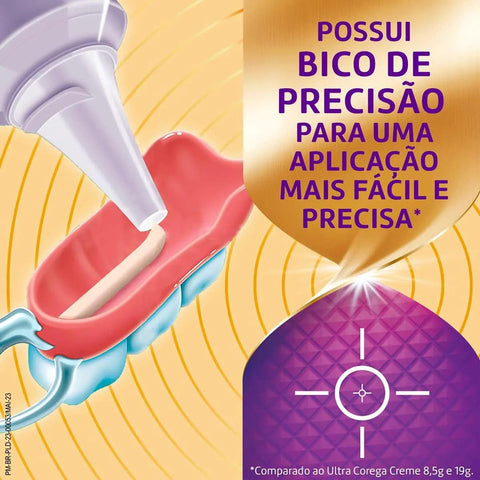 Creme Fixador de Dentadura Corega Ultra Sem Sabor, 2 Unidades Com 68G Cada + 60% de Desconto Na 2ª Unidade