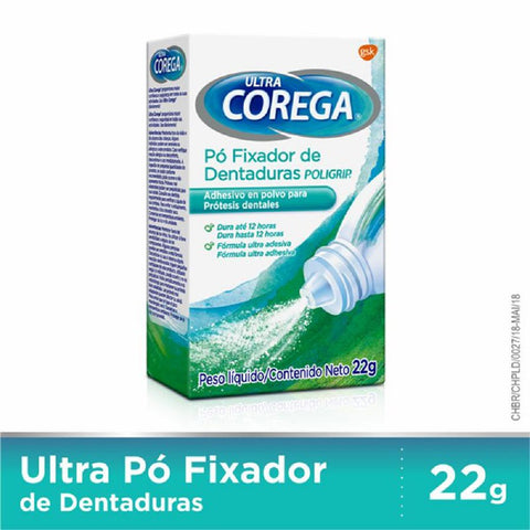 Pó Fixador de Dentadura Corega Ultra 22G