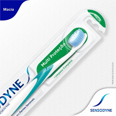 Escova de Dente Sensodyne Multi Proteção Macia, Branca Com 1 Unidade
