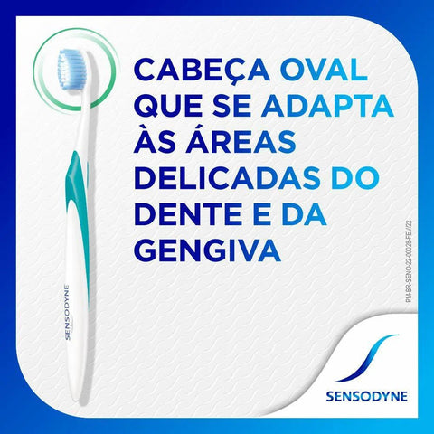 Escova de Dente Sensodyne Multi Proteção Macia, Branca Com 2 Unidades