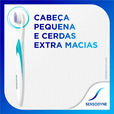 Kit Escova de Dente Sensodyne Limpeza Profunda Extra Macia 2 Unidades