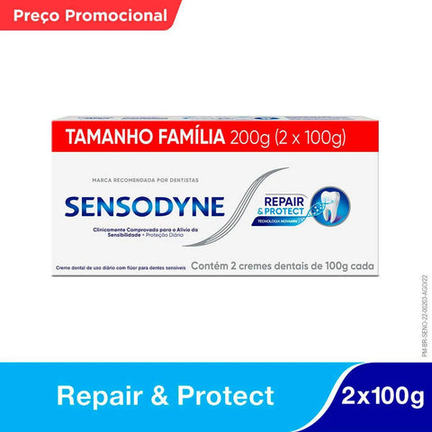 Pasta de Dente Sensodyne Repair & Protect Whitening - 2 x 100 g