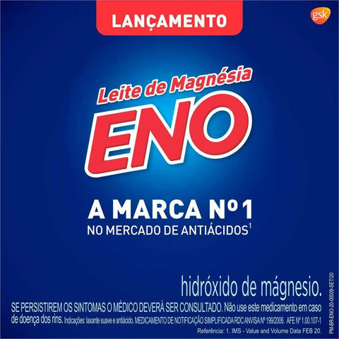 Leite de Magnésia Eno Tradicional - 350 mL - Solução