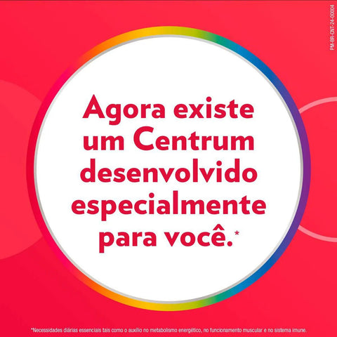 Polivitamínico Centrum Energia Corpo & Mente 60 Unidades - Comprimido
