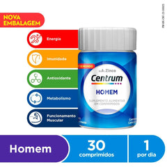 Polivitaminico Centrum Essentials Homem de A-Zinco 30 Unidades - Comprimido
