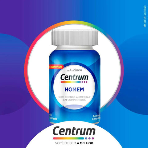 Polivitaminico Centrum Essentials Homem de A-Zinco 60 Unidades - Comprimido