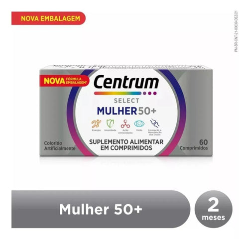 Polivitamínico Centrum Select Mulher 50+ 60 Unidades - Comprimido