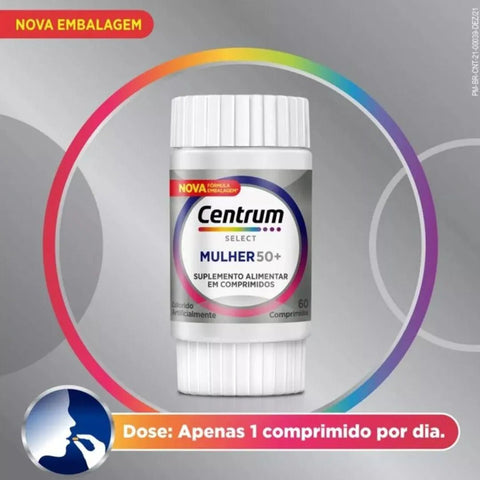 Polivitamínico Centrum Select Mulher 50+ 60 Unidades - Comprimido