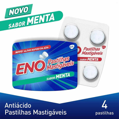 Sal de Frutas Eno Menta - 4 Unidades - Pastilha Mastigável