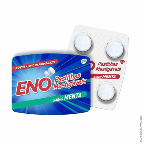 Sal de Frutas Eno Menta - 4 Unidades - Pastilha Mastigável