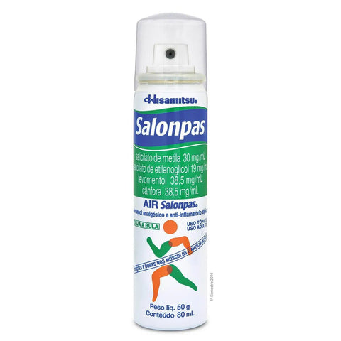 Air Salonpas 30mg/mL + 38,5mg/mL + 38,5mg/mL + 19mg/mL - 80 mL - Aerosol