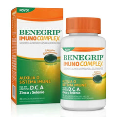 Benegrip Imuno 100UI + 500mg + 500ng + 5mg + 75ng - 30 Unidades - Cápsula