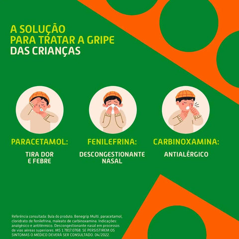 Benegrip Multi 13,30mg/mL + 0,33mg/mL + 0,13mg/mL - 240 mL - Solução