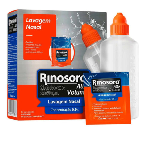 Descongestionante Nasal Rinosoro Alto Volume 0,9% - 30 Unidades - Sachê (A1)