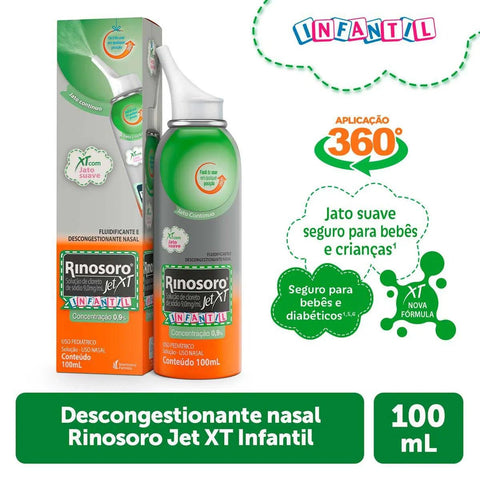 Descongestionante Nasal Rinosoro Jet XT 0,9% - 100 mL - Spray (A1)