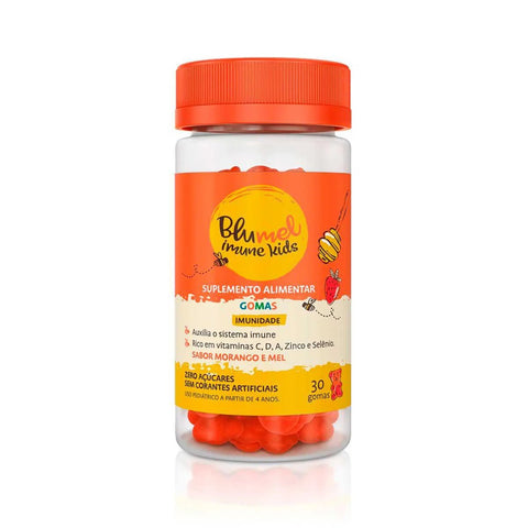 Polivitamínico Blumel Imune Kids 30 Unidades - Goma - Sabor Morango e Mel