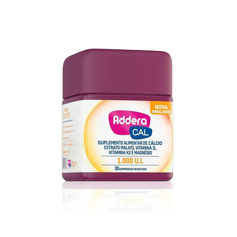 Suplemento Alimentar Addera Cal 1000UI - 30 Unidades - Comprimido
