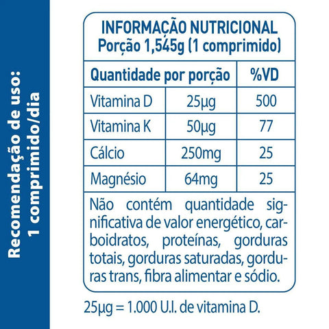 Suplemento Alimentar Addera Cal 1000UI - 90 Unidades - Comprimido