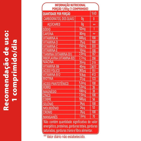 Suplemento Alimentar Addera + Energia 1000UI - 90 Unidades - Comprimido