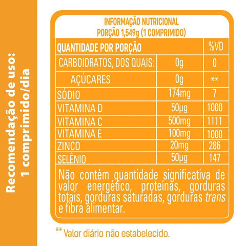Suplemento Alimentar Addera + Imunidade 2000UI - 30 Unidades - Comprimido