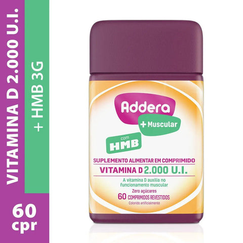 Suplemento Alimentar Addera + Muscular 2000UI - 60 Unidades - Comprimido
