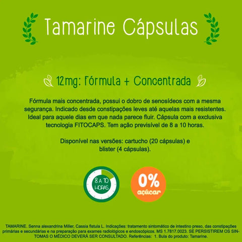 Tamarine  12mg - 20 Unidades - Cápsula