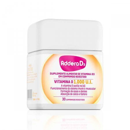 Vitamina D Addera D3  1.000UI - 30 Unidades - Comprimido