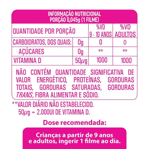 Vitamina D Addera D3 Flash Hortelã - 30 Unidades - Sachê
