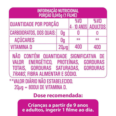 Vitamina D Addera D3 Flash Morango - 30 Unidades - Sachê