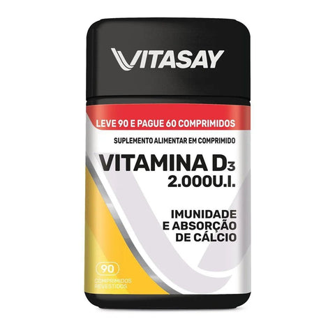 Vitamina D Vitasay 2.000UI - 90 Unidades - Comprimido
