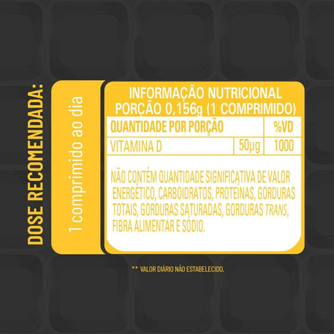 Vitamina D Vitasay 2.000UI - 90 Unidades - Comprimido
