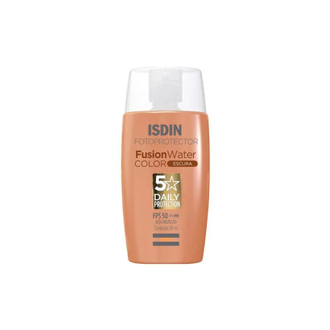 Protetor Solar Facial ISDIN Fusion Water Color Escura - FPS 50 - 50 mL