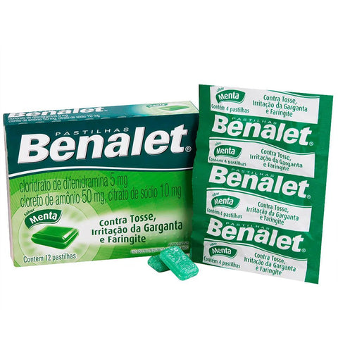 Benalet 12 Unidades - Sabor Menta - Pastilha
