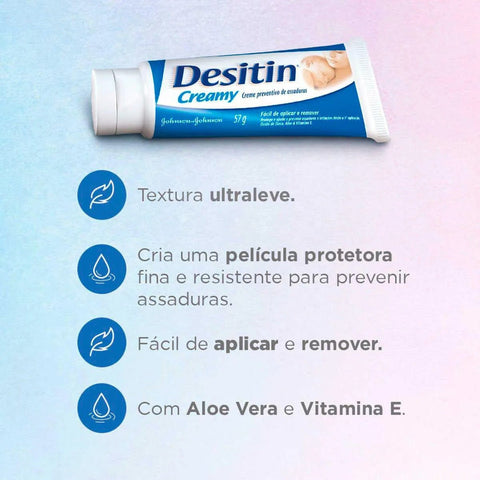 Creme para Assaduras Desitin Creamy 57 g - Pomada
