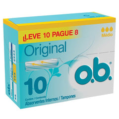 Absorvente Interno O.B. Original  Médio - 10 Unidades