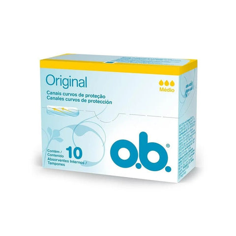 Absorvente Interno O.B. Original Médio - 10 Unidades