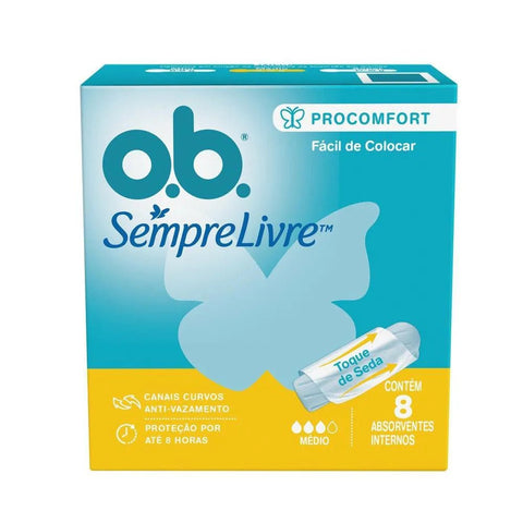 Absorvente Interno O.B. Procomfort Médio - 8 Unidades