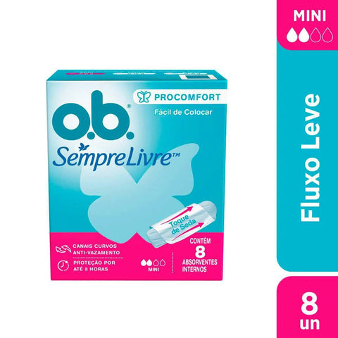 Absorvente Interno O.B. Procomfort Mini - 8 Unidades