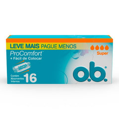 Absorvente Interno O.B. Procomfort  Super - 16 unidades