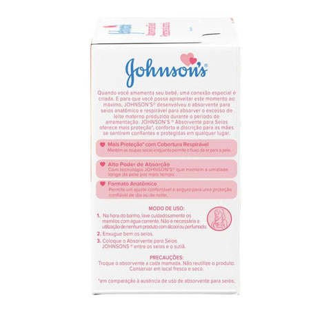 Absorvente Para Seios (Johnson & Johnson) - 12 Unidades