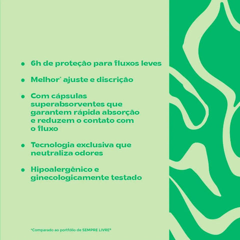 Absorvente Sempre Livre Adapt Com Abas - Cobertura Suave - 32 Unidades